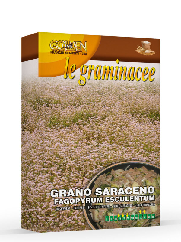 GRANO SARACENO - Varietà precoce con ottimo sviluppo vegetativo e di taglia media. Ottima resistenza alle basse temperature e all’allettamento.