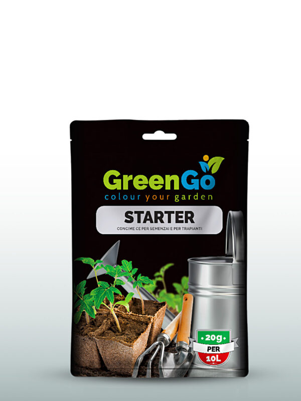 GreenGo per semenzai e per trapianti - Concime idrosolubile in busta da 100 grammi
