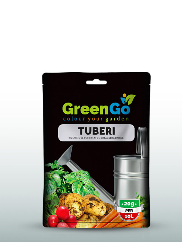 GreenGo per piante da tubero - Concime idrosolubile in busta da 100 grammi.