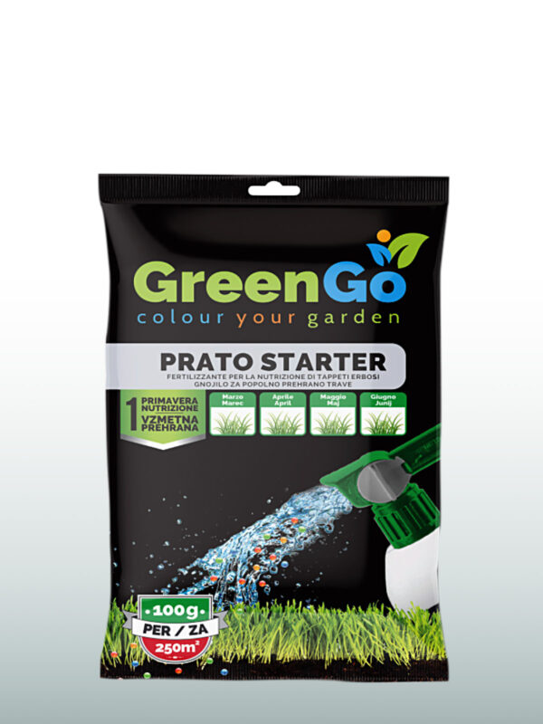 GreenGo - Busta monodose di concime idrosolubile per tappeti erbosi. Concimazione primaverile.