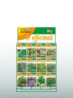 Espositore con cartello dedicato per buste Golden Line / Le Officinali.