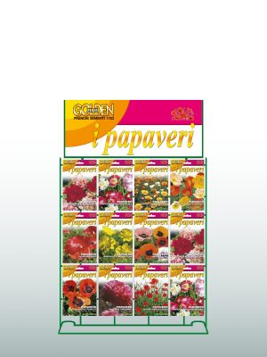 Espositore con cartello dedicato per buste Golden Line / I Papaveri.