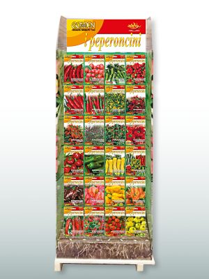 Espositore Franchi Sementi 480 buste Golden Line "I peperoncini"