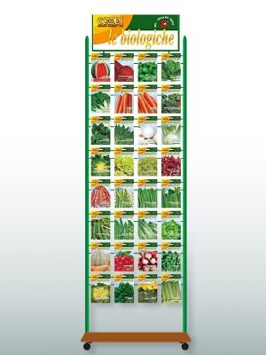 Espositore Franchi Sementi 640 buste Golden Line "Le Biologighe"