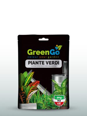 GreenGo piante verdi - Concime idrosolubile in busta da 100 grammi.