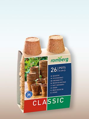 Vasetti di torba per la germinazione e sviluppo delle piantine da orto