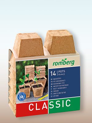 Vasetti di torba per la germinazione e sviluppo delle piantine da orto